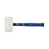 White Rubber Mallet with Fiberglass TRP Handle 32oz GEKO Premium