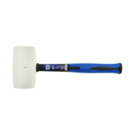 White Rubber Mallet with Fiberglass TRP Handle 32oz GEKO Premium