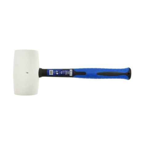 White Rubber Mallet with Fiberglass TRP Handle 32oz GEKO Premium