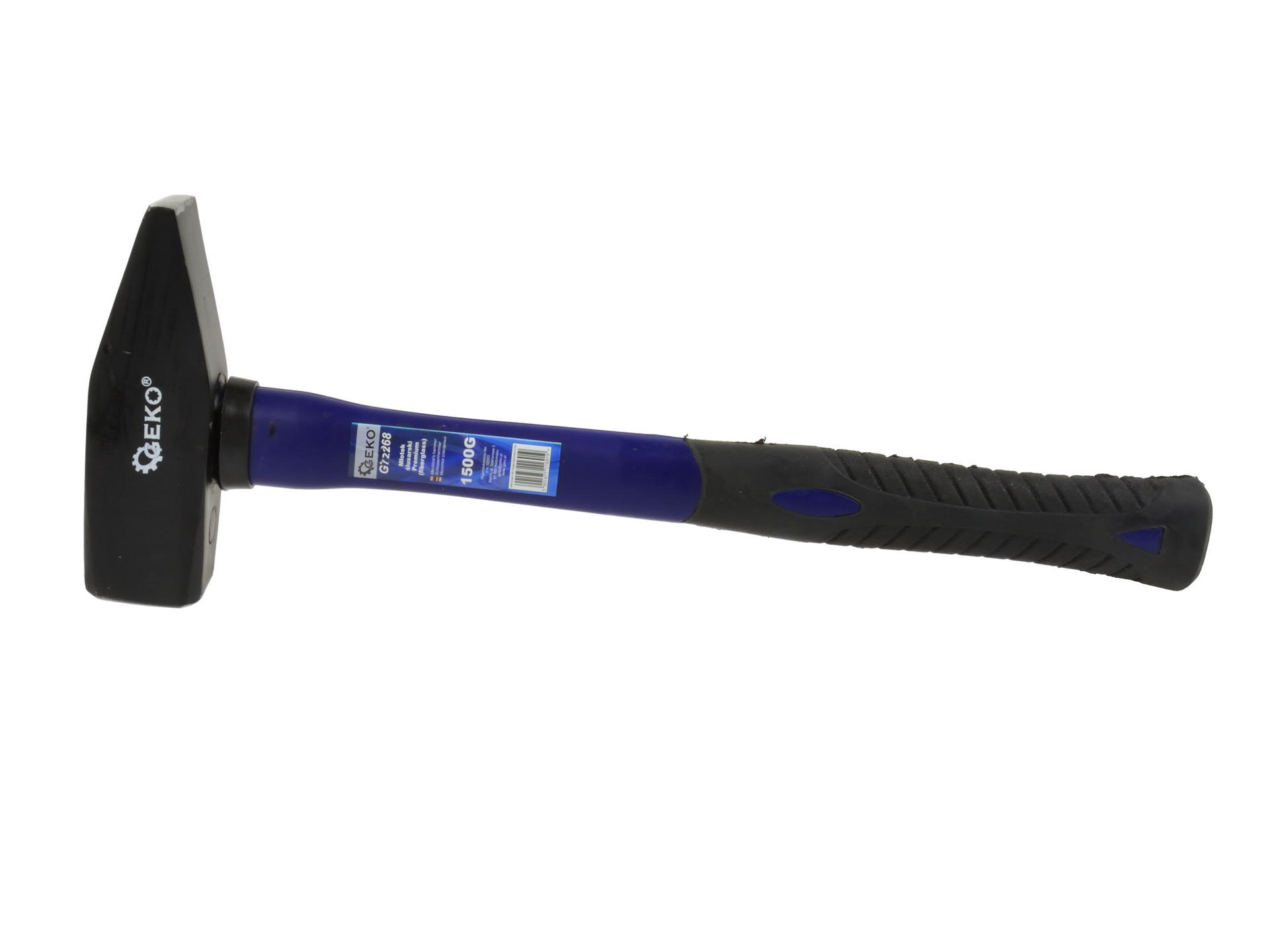 Machinist Hammer 1500g with Fiberglass TPR Handle  GEKO Premium