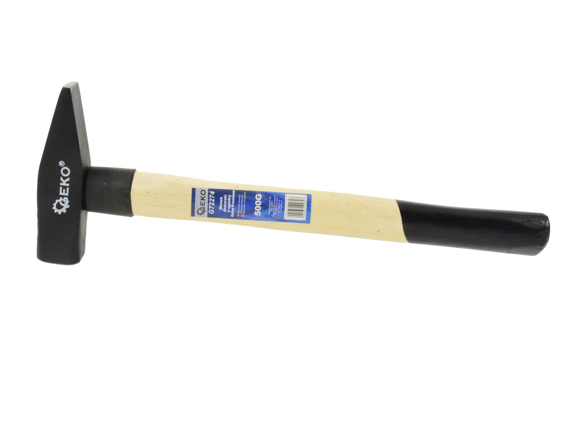 Machinist Hammer 500g with Hardwood Handle GEKO Premium