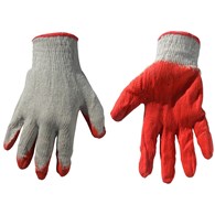 Glove no 1 white liner red latex