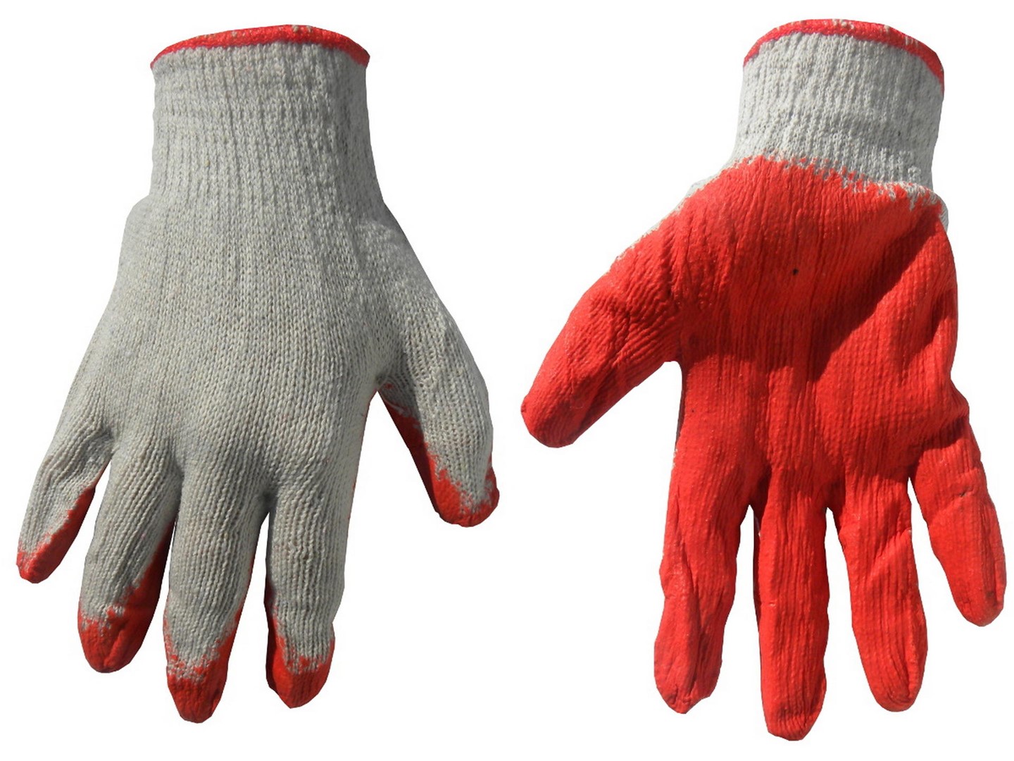 Glove no 1 white liner red latex