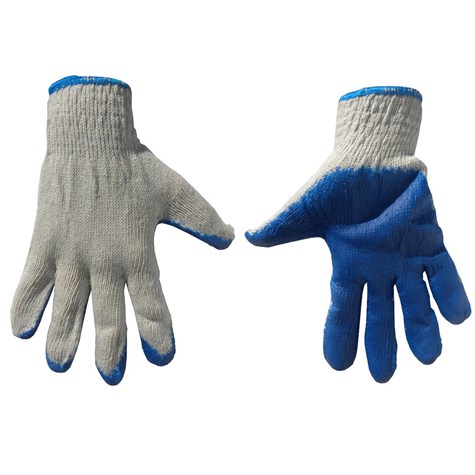 Glove no 1 white liner blue latex