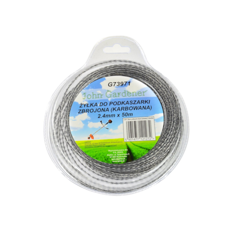 Nylon line 2.4mmx50m corrugated