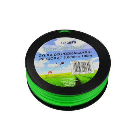 Cutting nylon line 3.0mmx100m Green Pentagonal