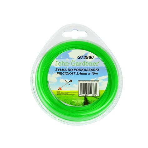 Cutting nylon line 2,4mmx10m Green Pentagonal