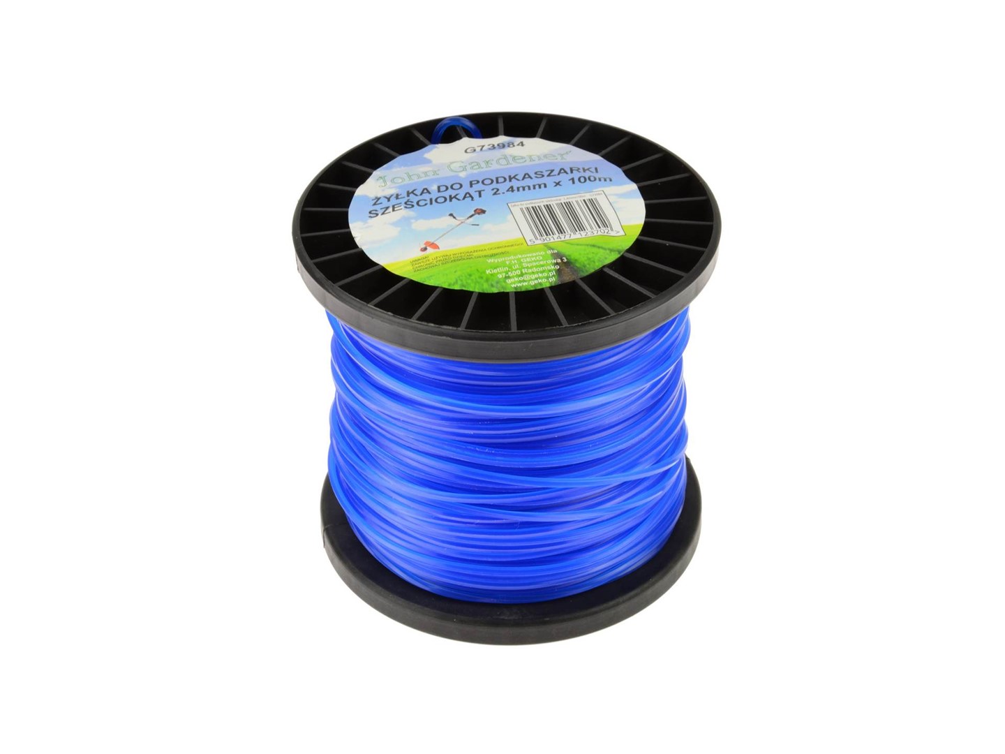 Nylon line 2.4mm*10m blue hexagonal