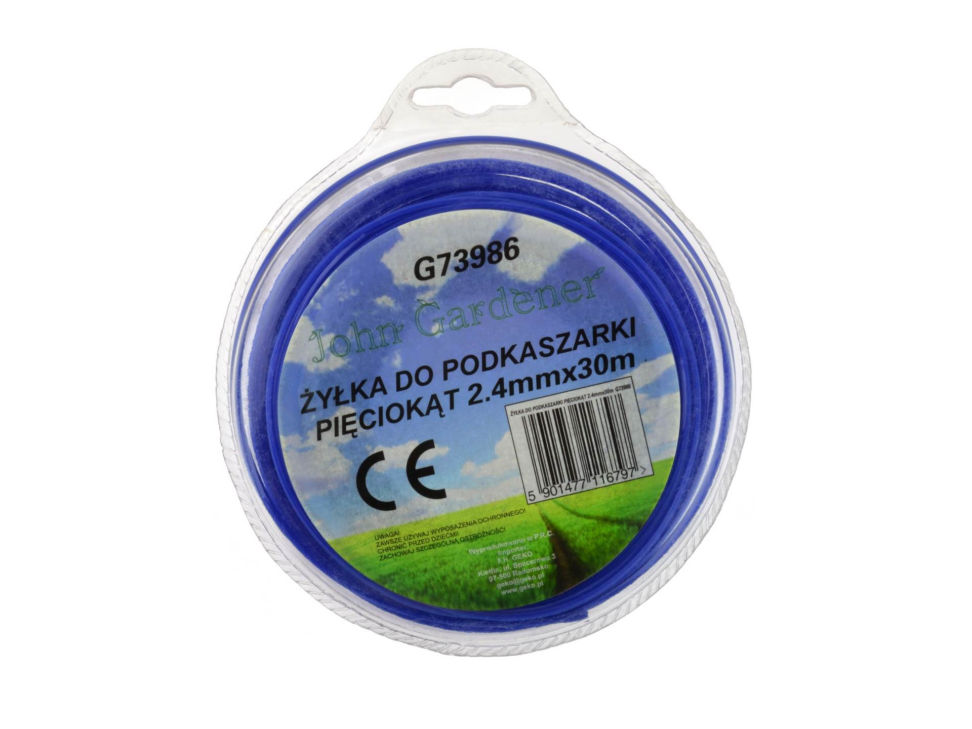 Żyłka do podkaszarki sześciokąt 2,4mmx30m(10/80)