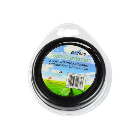 Nylon line black heptagonal 2,7mm*10m