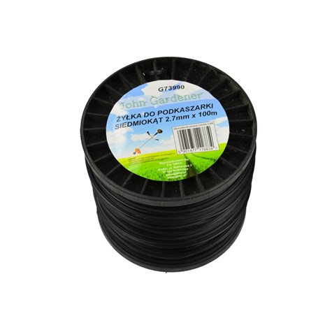 Heptagonal nylon line 2.7mm*100m black