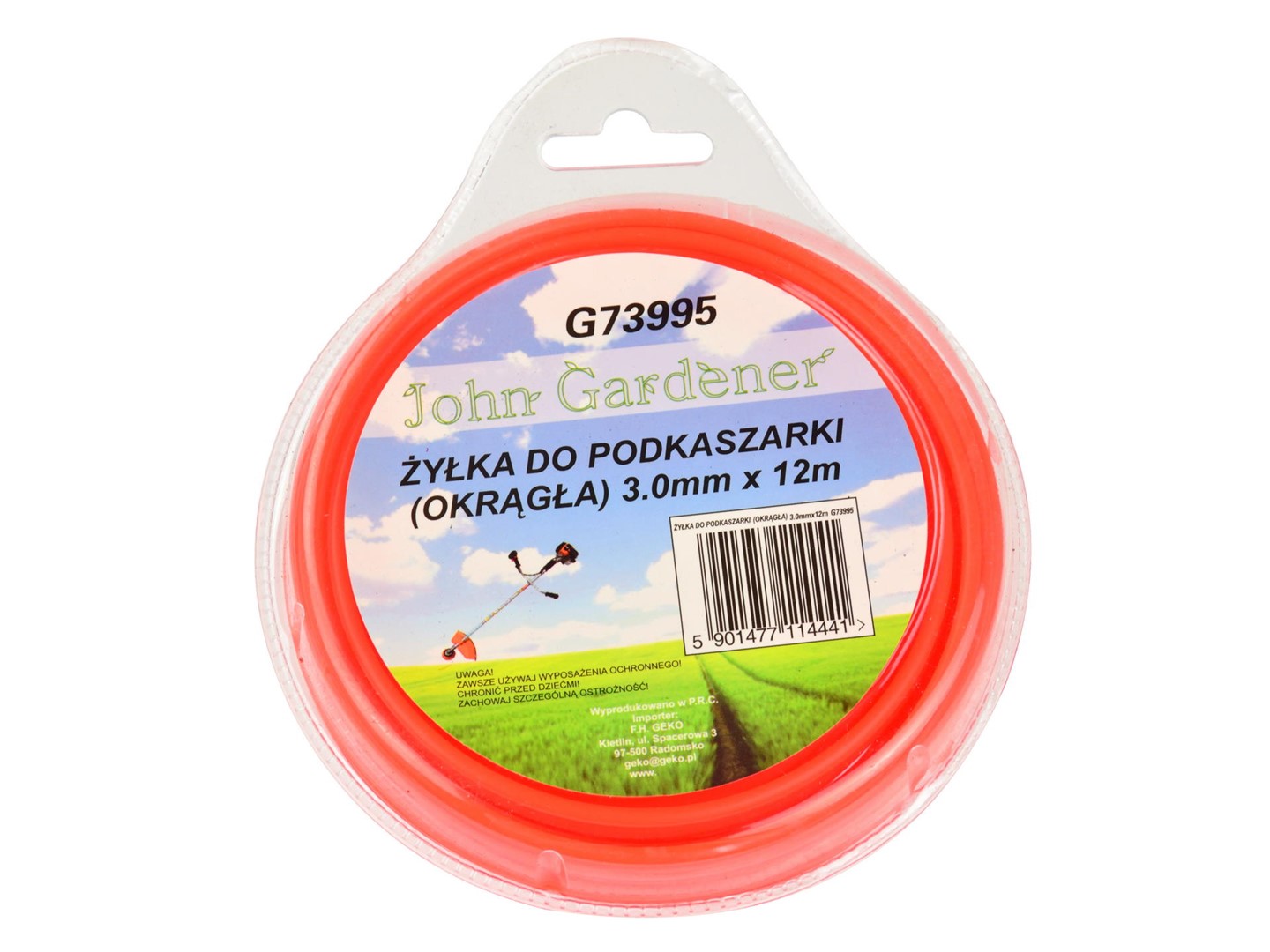 Żyłka do podkaszarki okrągła 3mmx12m(10/80)