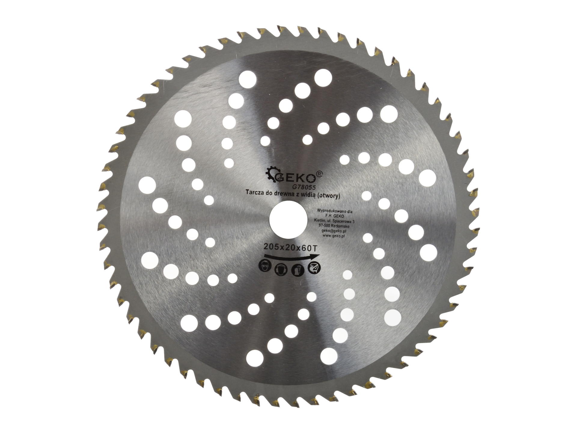 TCT Circular Saw Blade with Holes 205x20x60T