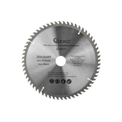 TCT Circular Saw Blade with Holes 250x32x60T