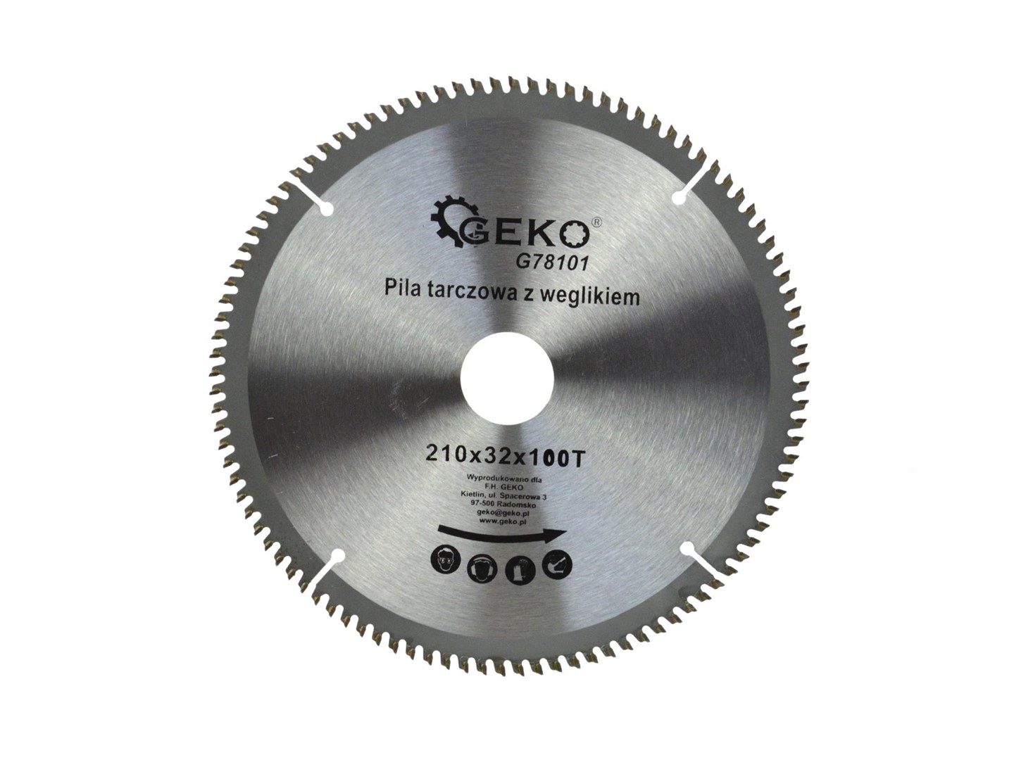 TCT Aluminium Circular Saw Blade 210x32x100T + 5 reductions 32/ -30 -25,4 -22,2 -20 -16