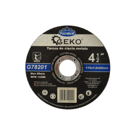 Tarcza do cięcia metalu GEKO PREMIUM 115x1,0 Inox(10/100/400)