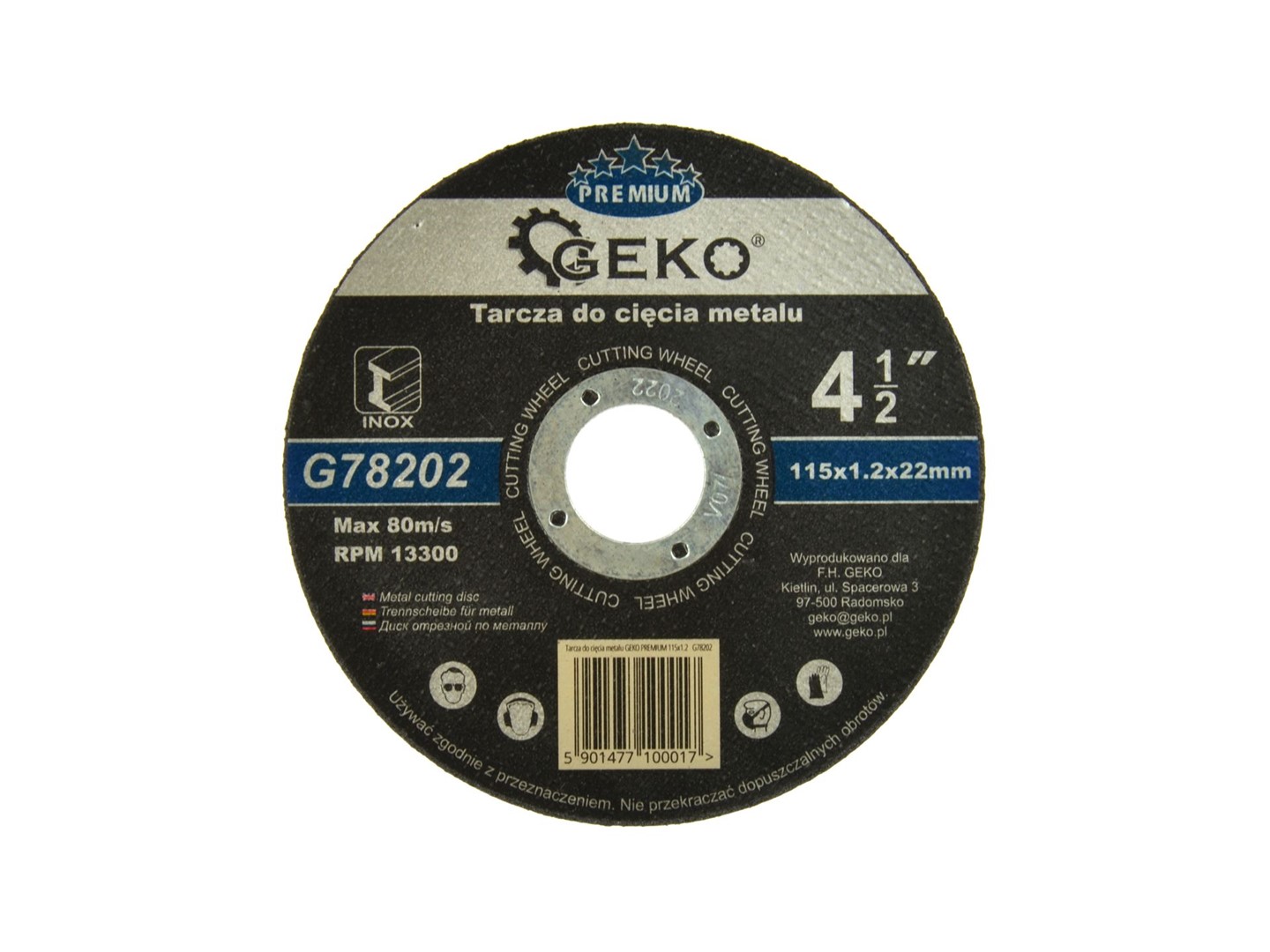 Metal Cutting Disc GEKO Premium 115x1,2x22,2mm