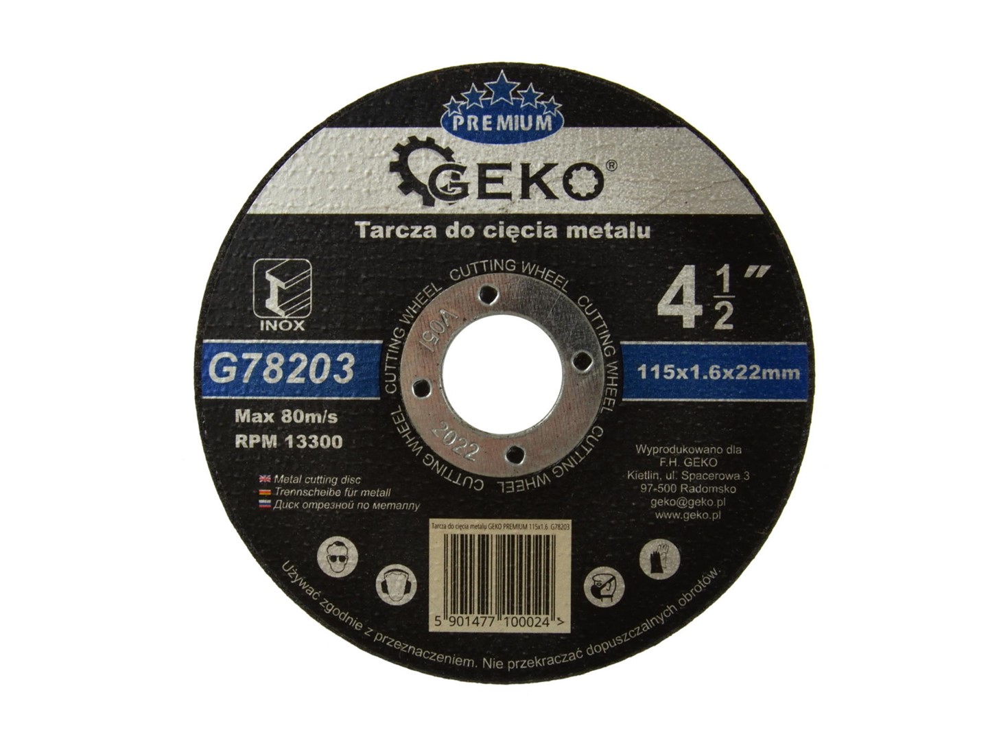 Metal Cutting Disc GEKO Premium 115x1,6x22,2mm