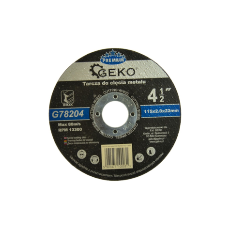 Tarcza do cięcia metalu GEKO PREMIUM 115x2 Inox (10/200)