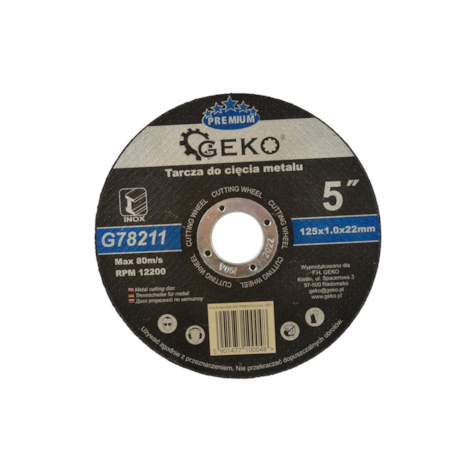 Tarcza do cięcia metalu GEKO PREMIUM 125x1.0 Inox(10/100/400)
