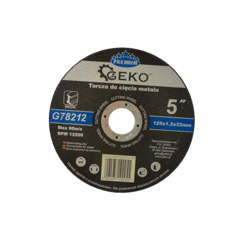 Tarcza do cięcia metalu GEKO PREMIUM 125x1,2 Inox (10/100/400)