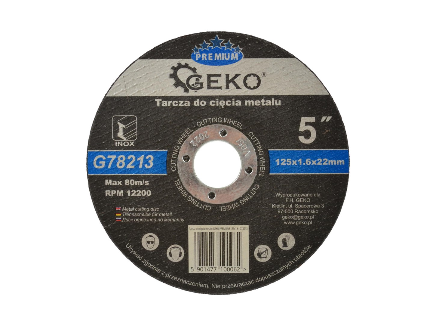 Metal Cutting Disc GEKO Premium 125x1,6x22,2mm