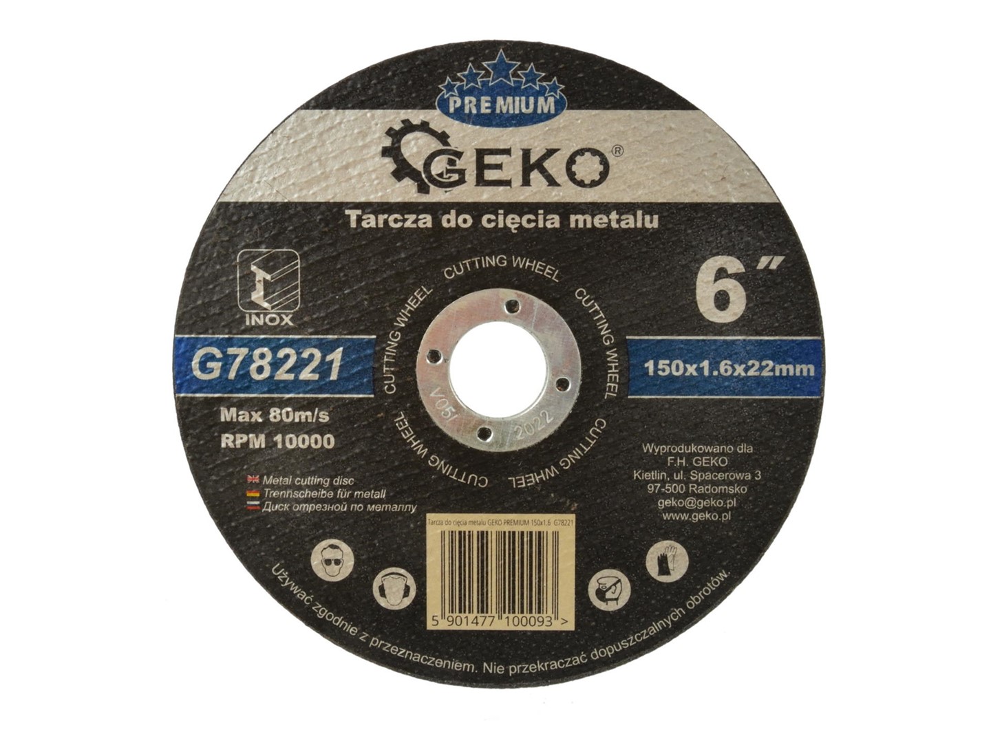 Metal Cutting Disc GEKO Premium 150x1,6x22,2mm