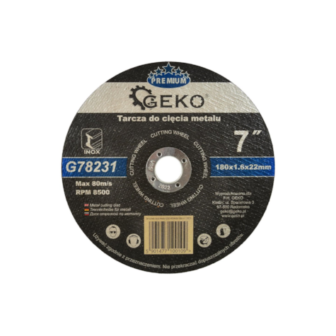 Tarcza do cięcia metalu GEKO PREMIUM 180x1.6 Inox (5/25/200)