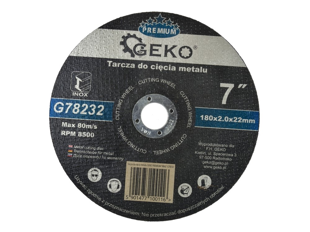 Metal Cutting Disc GEKO Premium 180x2x22,2mm