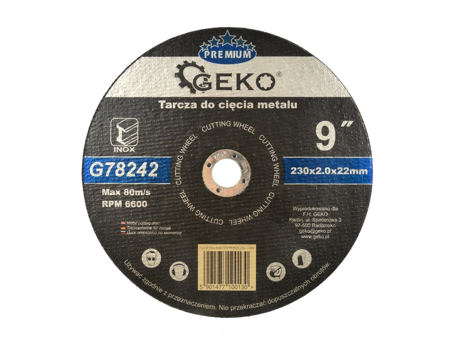 GEKO PREMIUM rezací kotúč na kov 230x2 Inox (5/25/100)