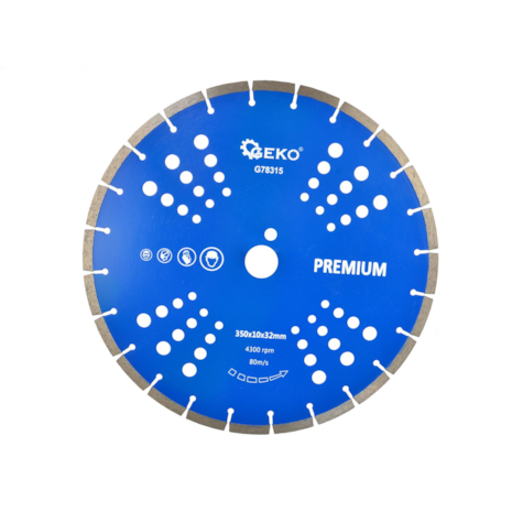 Tarcza diam.350x10x25,4mm segment. GEKO PREMIUM by laser(10)