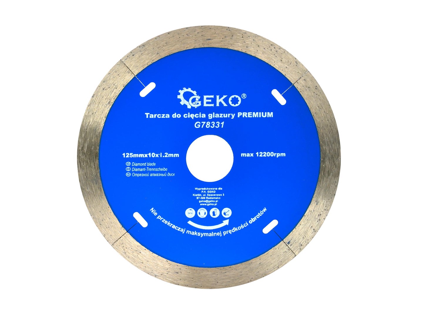 Micro Segmented Diamond Blade for Porcelain and Ceramic Tile 125x1,2x22,2x10mm