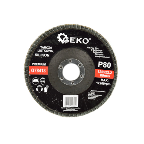 Silicon Carbide Flap Disc 125mm Grit 80 GEKO Premium