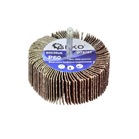 Abrasive Flap Wheel P60 80x30mm 6mm Arbor