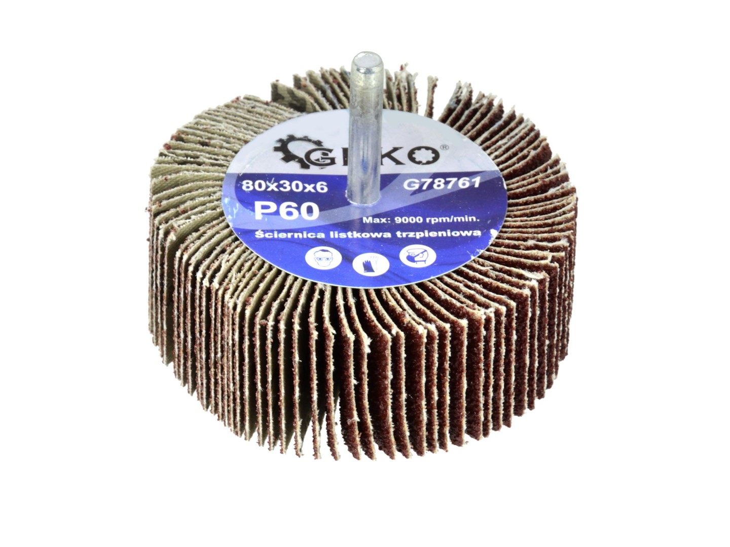 Abrasive Flap Wheel P60 80x30mm 6mm Arbor