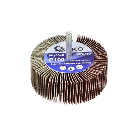 Abrasive Flap Wheel P100 80x30mm 6mm Arbor