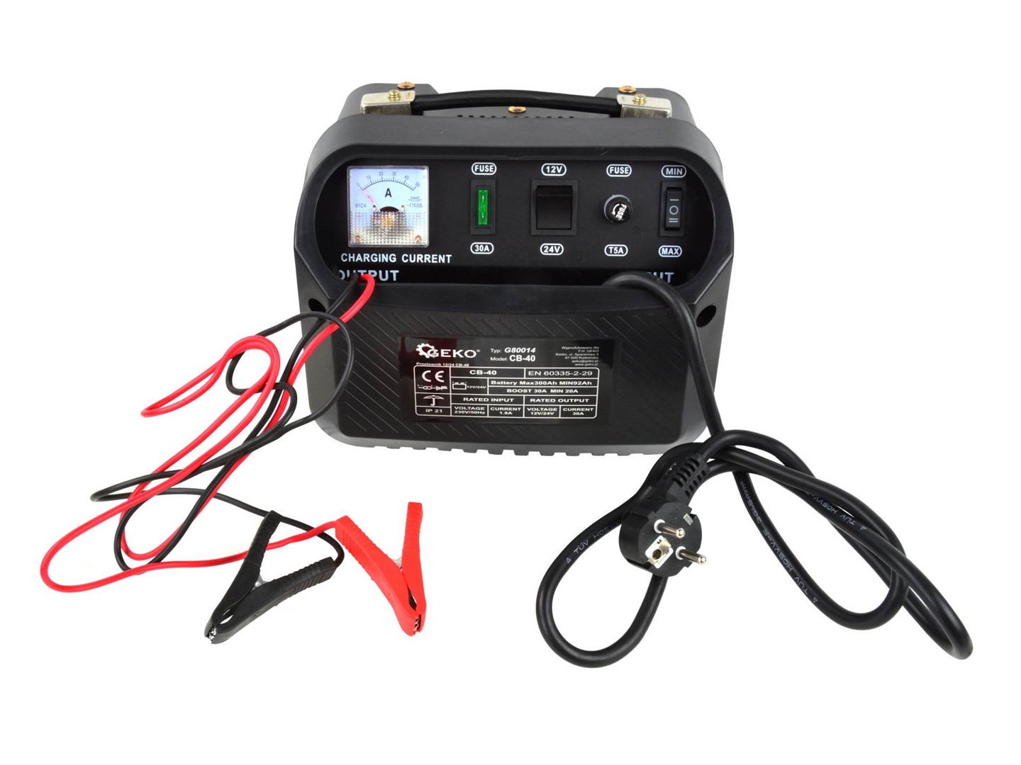 Battery charger with Euro Plug CB40