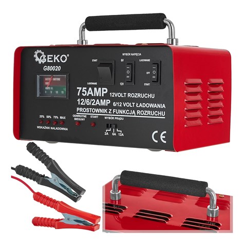 Battery charger with GS/CE 75A  6/12V GEKO