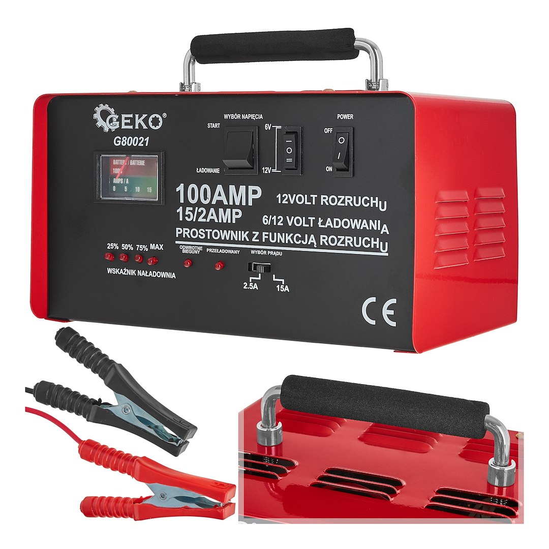 Akumulatora lādētājs ar GS/CE 100A 6/12V GEKO