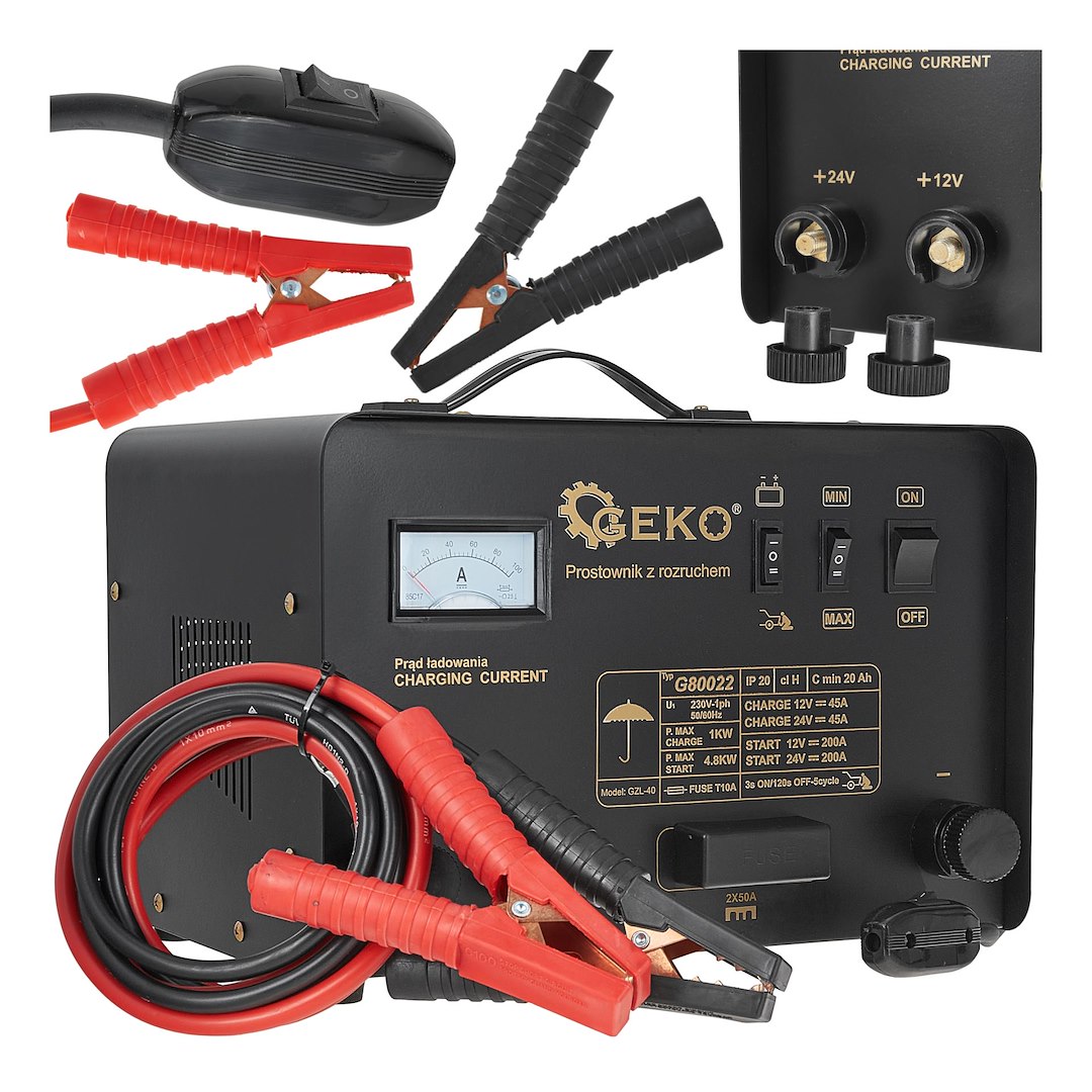 Akumulatora lādētājs ar GS/CE 12/24V 200A