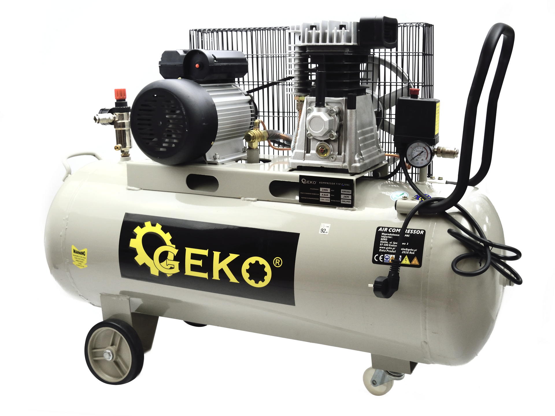 100L Oil Lubricated Air Compressor type Z 8 bar 390 L/min