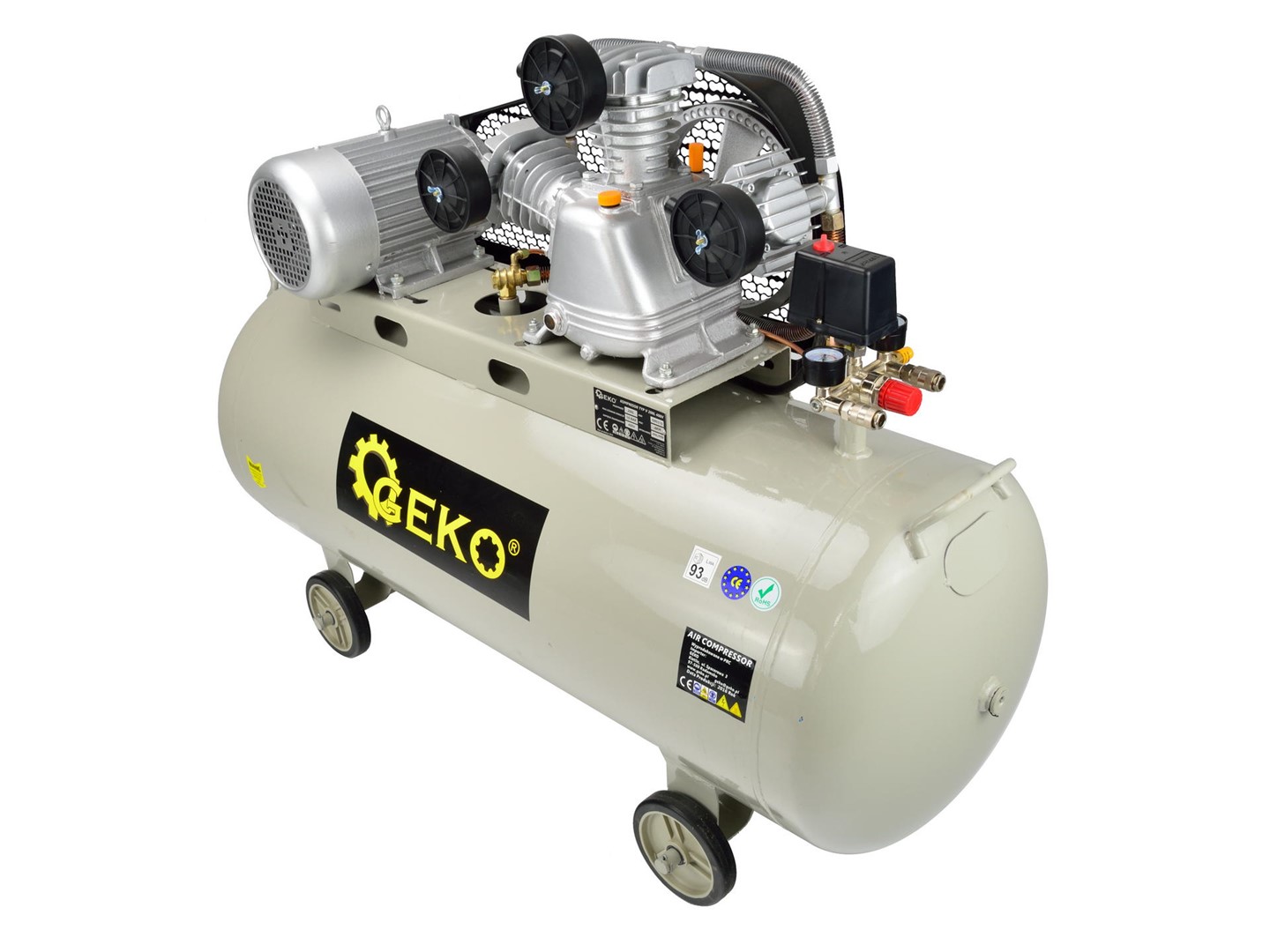 200L Oil Lubricated Air Compressor Triple Cylinder 10 bar 490 L/min 400V