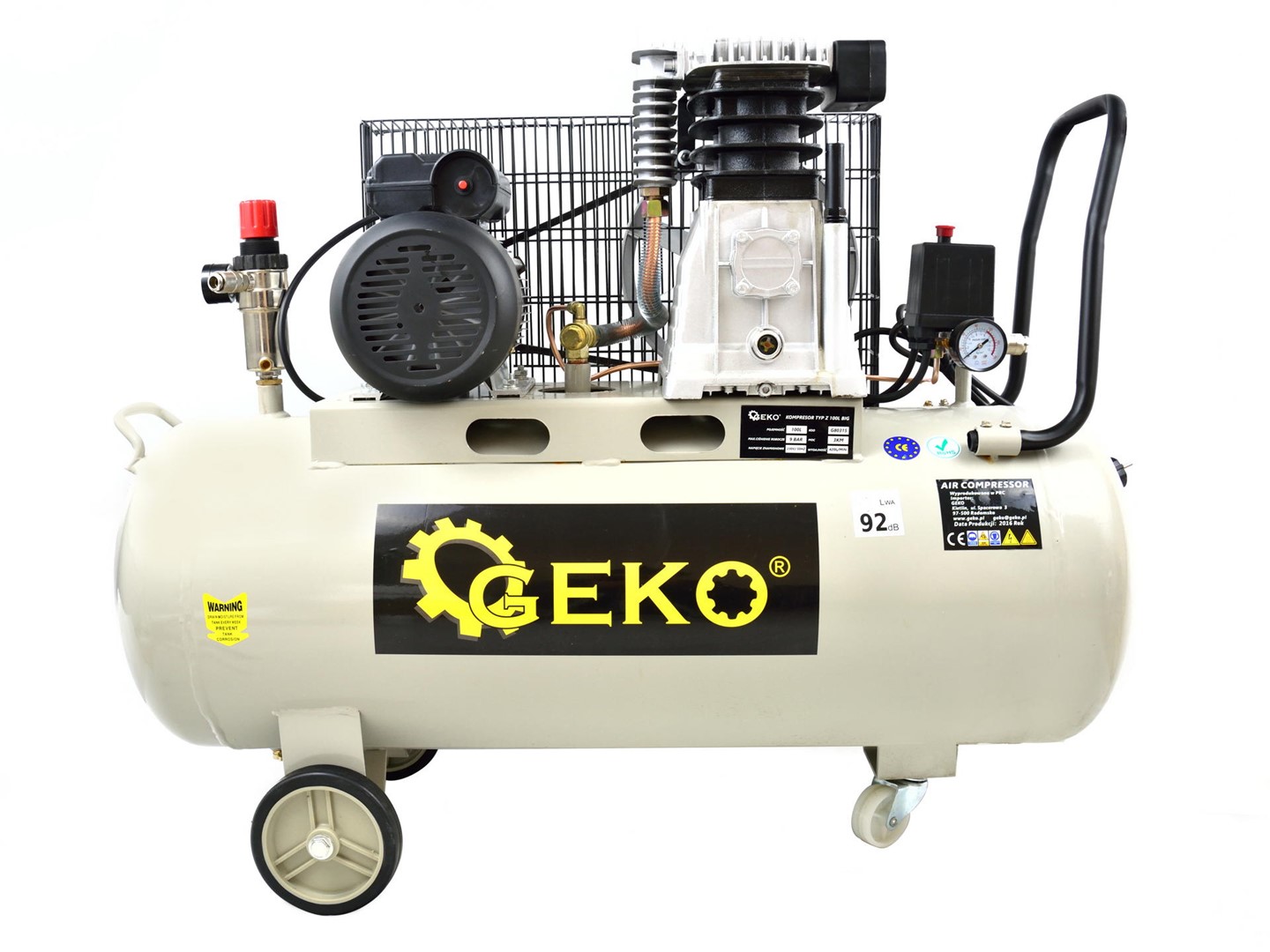 100L Oil Lubricated Air Compressor type Z 9 bar 420 L/min BIG