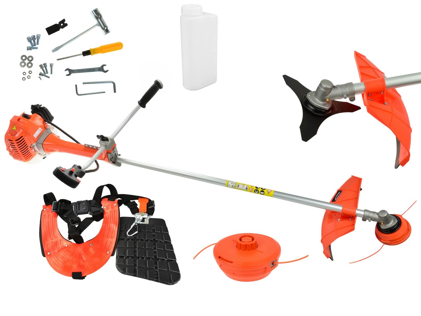 Brush cutter with antivibration system + 3T blade + 1pc nylone rope