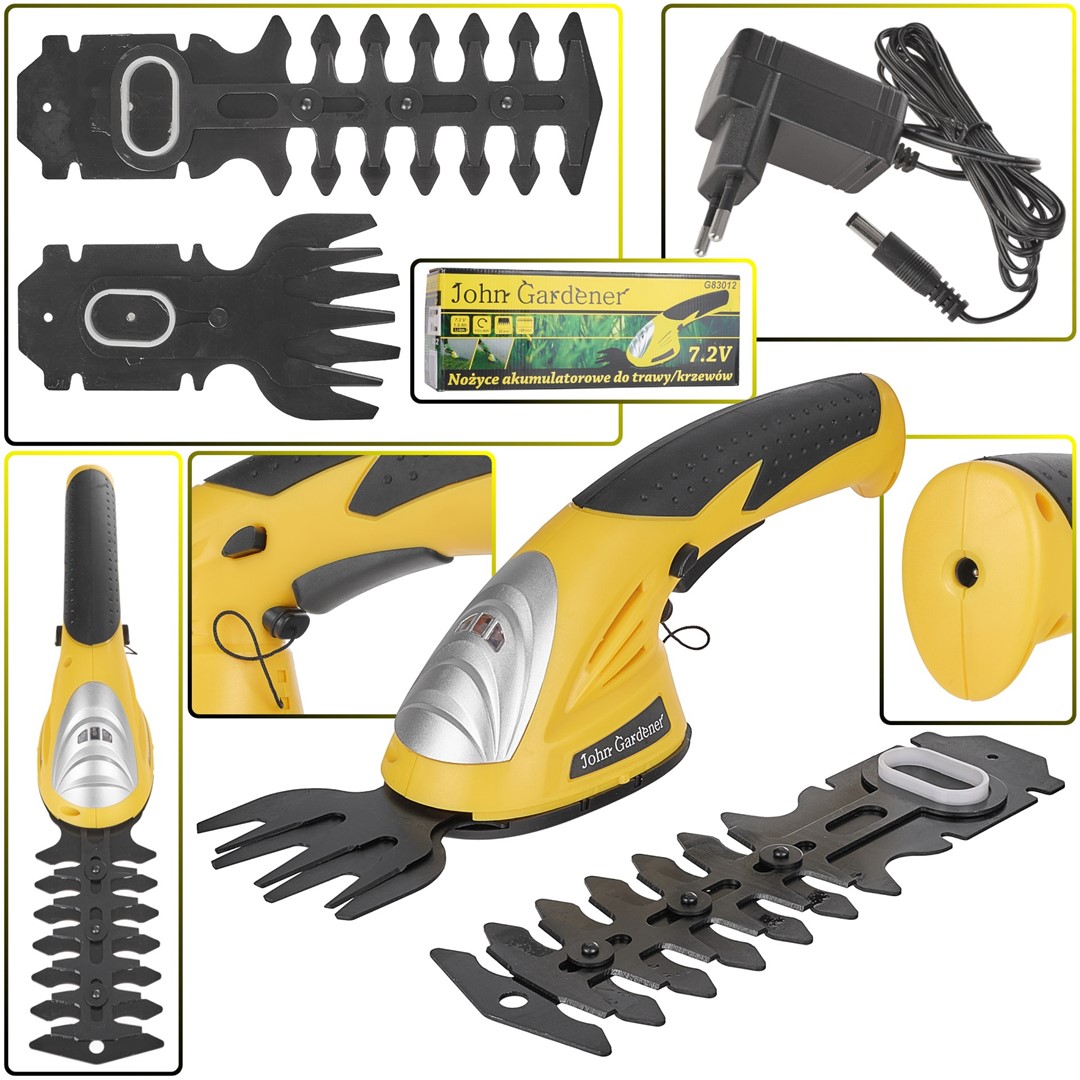 Nożyce akumulatorowe do trawy/krzewów 7.2V 120mm (4)