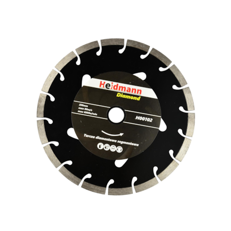 Tarcza diam. segm.230x22,2x10mm Heidmann/czarna/(25)