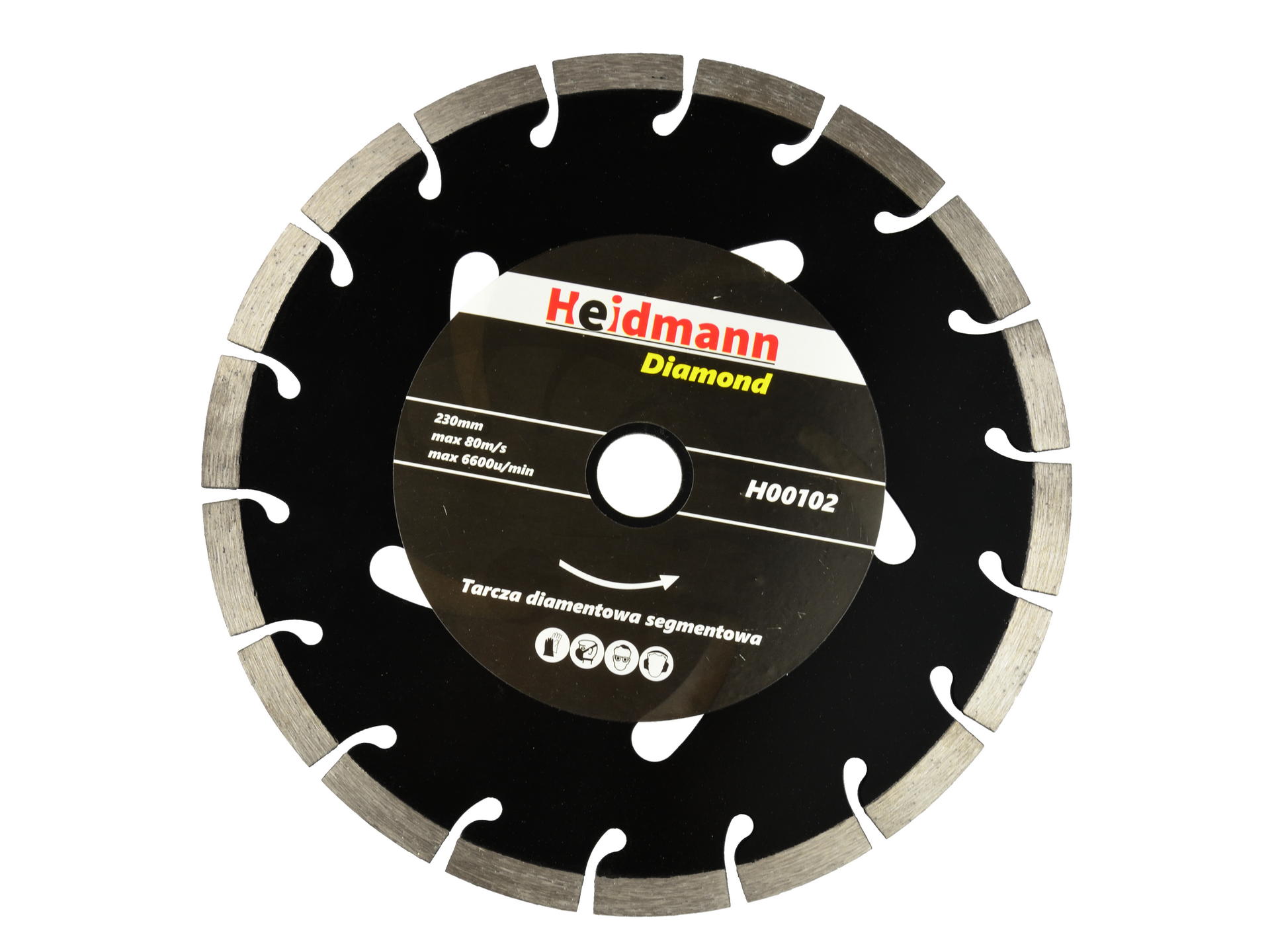 Tarcza diam. segm.230x22,2x10mm Heidmann/czarna/(25)