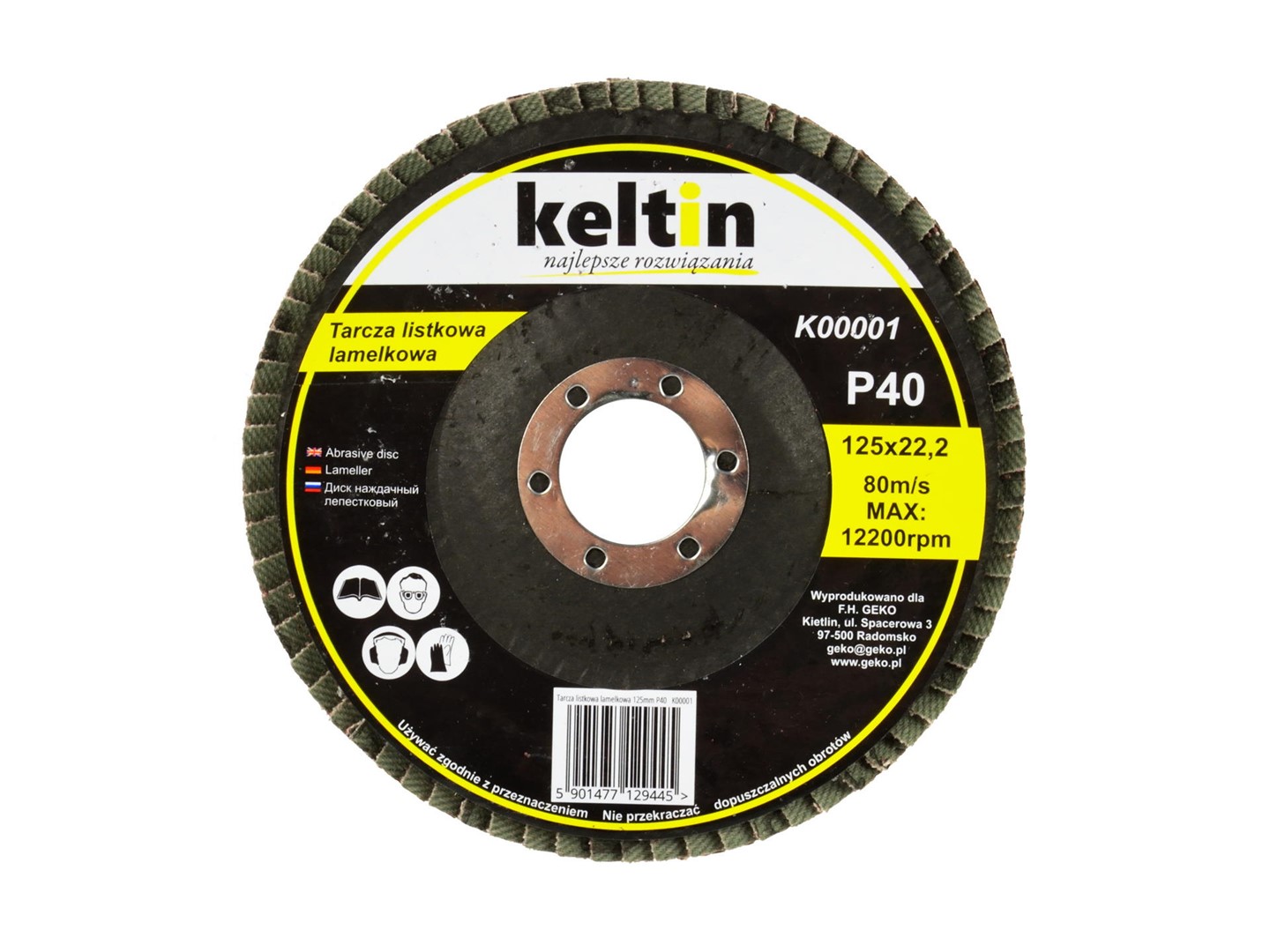 Flat disc 125mm P40