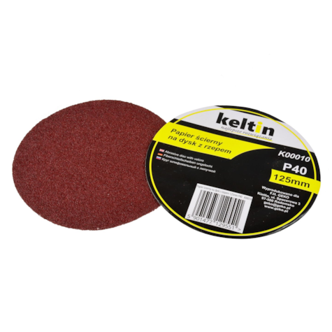 Aluminium oxide velcro disc 125mm P40