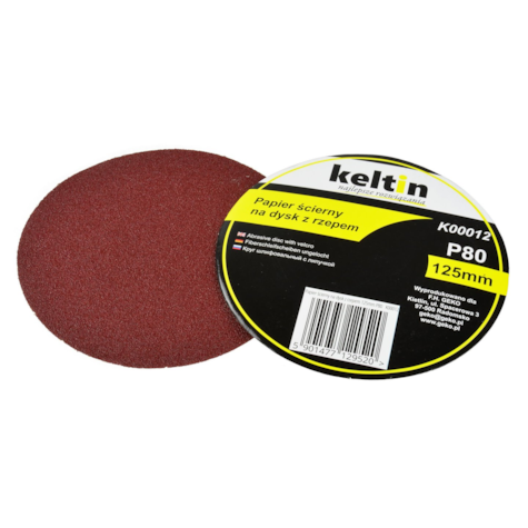 Aluminium oxide velcro disc 125mm P80
